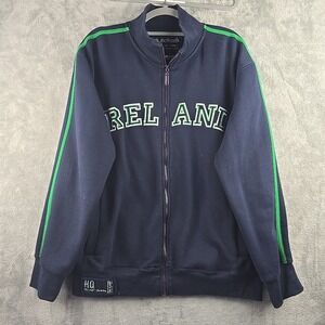 Malham H.Q. Ireland Jacket Sweater Mens 2XL Blue Green Fleece Soccer Sports